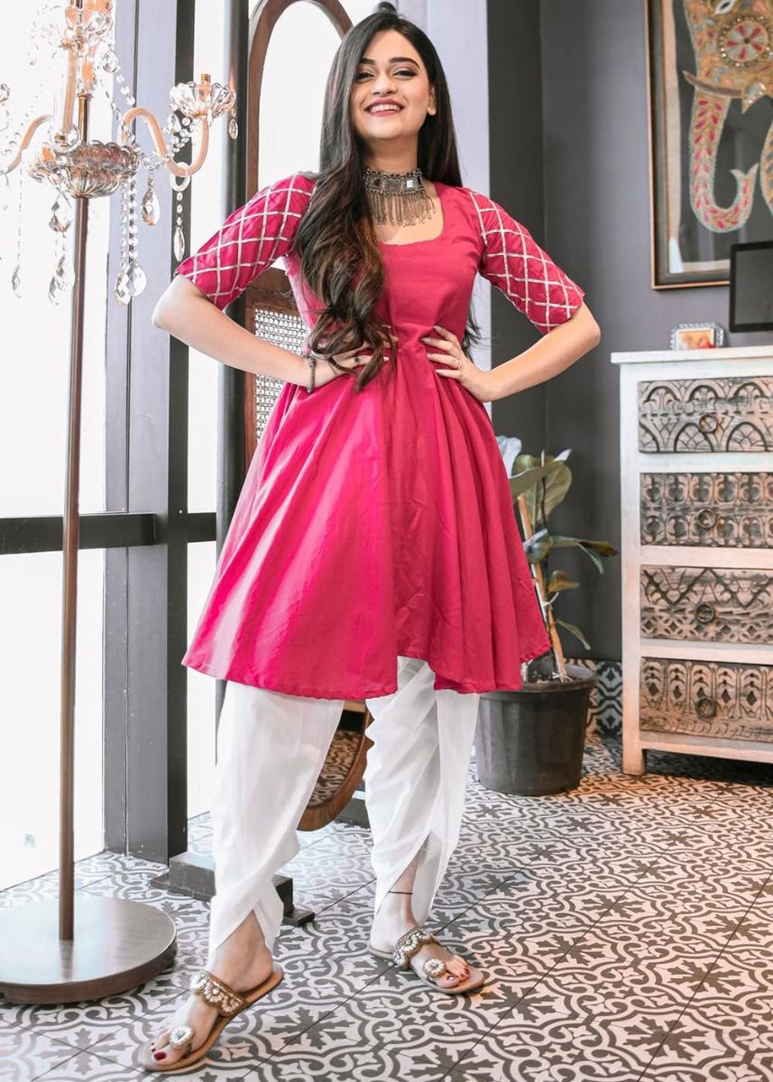 Beautiful Western cut rayon-silk kurti with modern silhouettes. | Designer  party wear dresses, Stylish dresses, Designer dresses indian