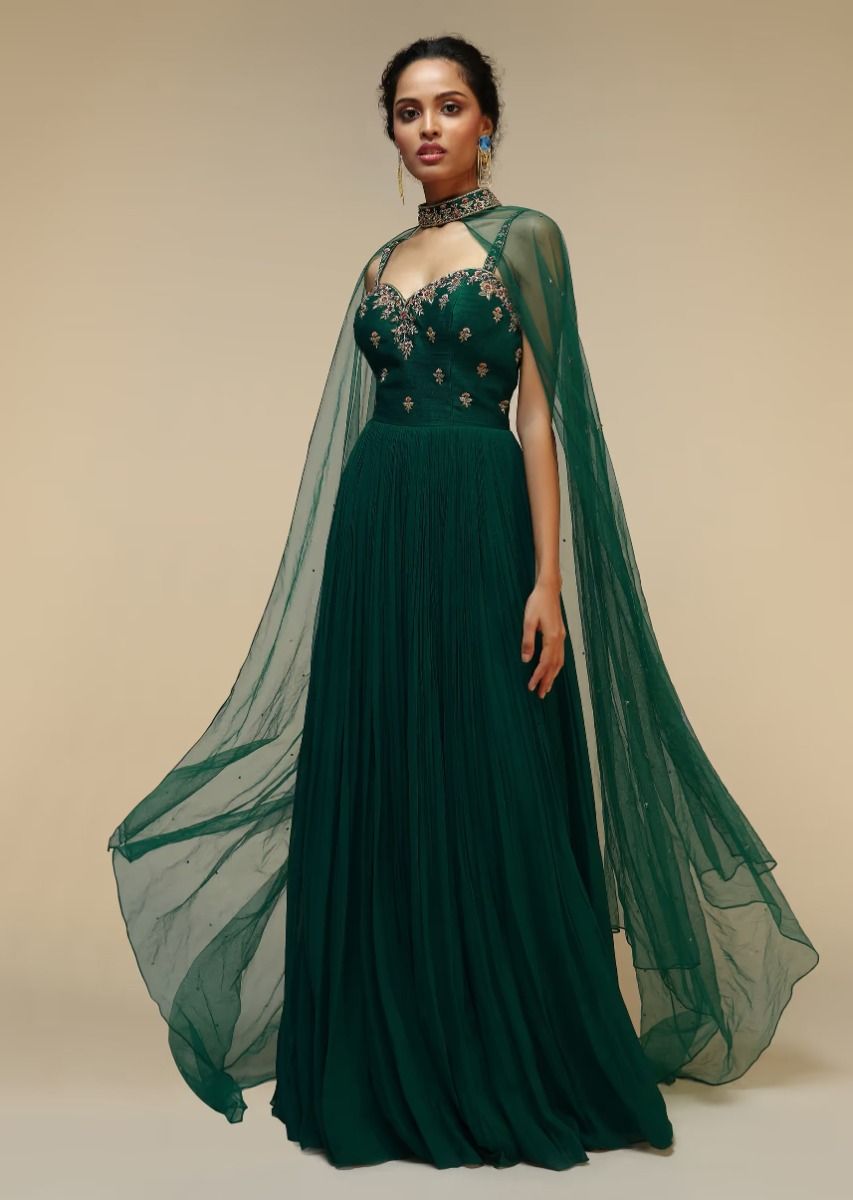 The Cape Collection: Buy Designer Cape Gown, Sarees & Blouse Online - Kalki  Fashion