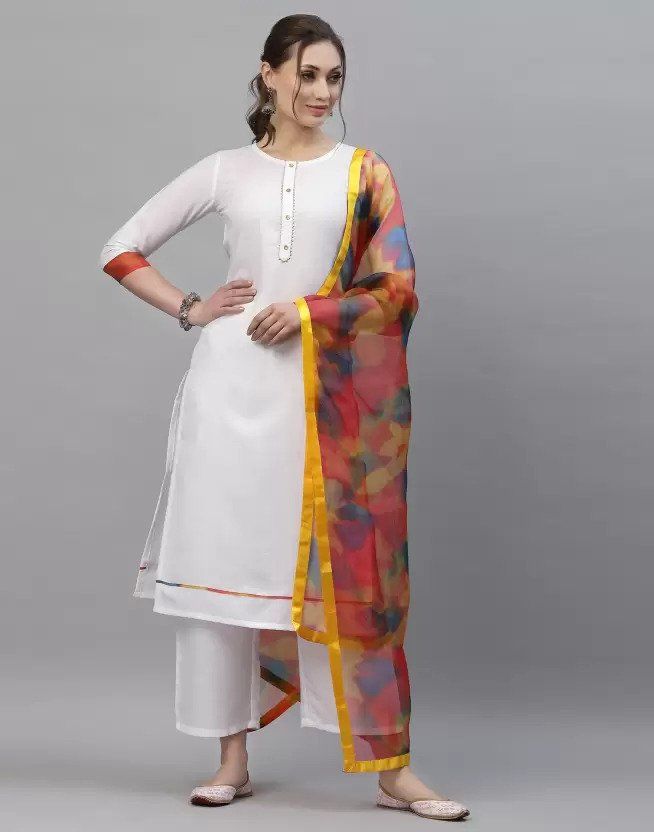 Kurti in tow color with rich embroidery. | Party wear kurtis, Fashion,  Indian fashion