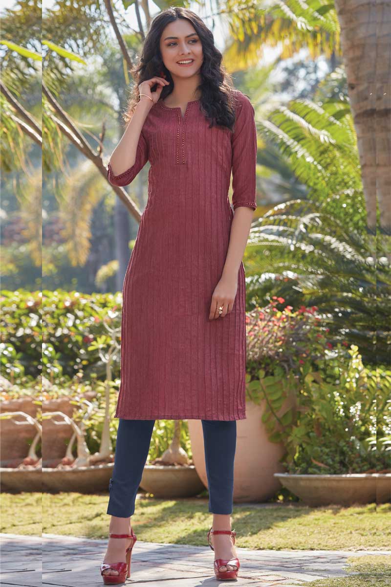 Buy Zarkle Men And Women Maroon Jacquard Silk Couple Butti Work Kurta  Pajama & Kurti Pant With Dupatta Set (Men-Xl And Women-Xl) Online at Best  Prices in India - JioMart.